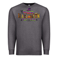 Charcoal Heather happy halloween trick or treat Premium Sweatshirt - CowGirlArtShop
