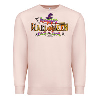 Pale Pink happy halloween trick or treat Premium Sweatshirt - CowGirlArtShop
