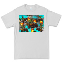 Dove Grey Dinosaur monster truck Premium Tee - Artiststas