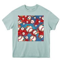 Arona baseball paisley and jean pattern, baseball seamless pattern Heavy Core Tee - JahusDesignShop