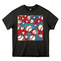 Asphalt baseball paisley and jean pattern, baseball seamless pattern Heavy Core Tee - JahusDesignShop