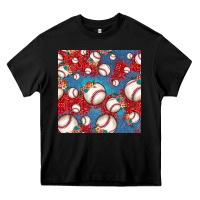 Black baseball paisley and jean pattern, baseball seamless pattern Heavy Core Tee - JahusDesignShop