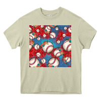 Mossy baseball paisley and jean pattern, baseball seamless pattern Heavy Core Tee - JahusDesignShop