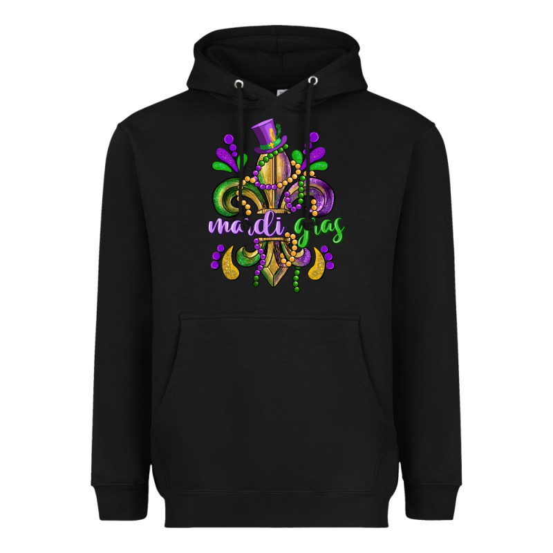 Mardi Gras Fleur De Lis Heavyweight Hoodie by CowGirlArtShop | Teevron