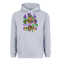 Heather Grey mardi gras fleur de lis Heavyweight Hoodie - CowGirlArtShop