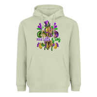 Matcha mardi gras fleur de lis Heavyweight Hoodie - CowGirlArtShop