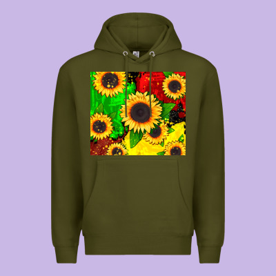 Juneteenth Sunflowers Premium Hoodie Designed By Cowgirlartshop
