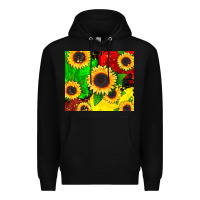 Black juneteenth sunflowers Premium Hoodie - CowGirlArtShop