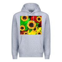 Heather Grey juneteenth sunflowers Premium Hoodie - CowGirlArtShop