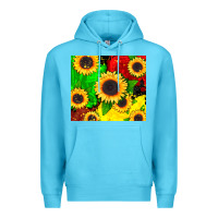 Ocean Blue juneteenth sunflowers Premium Hoodie - CowGirlArtShop