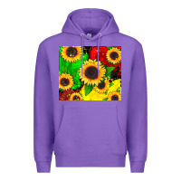 Purple juneteenth sunflowers Premium Hoodie - CowGirlArtShop