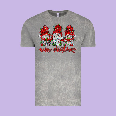 Merry Christmas Gnome With Christmas Lights Vintage Tee Designed By Jahusdesignshop