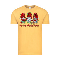 Vintage Mustard merry christmas gnome with christmas lights Vintage Tee - JahusDesignShop