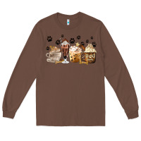 Chestnut Dog Mom Coffee Lover Coffee Cups Long Sleeve Tee - MaliasSmallBusiness