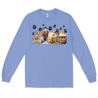 Colony Blue Dog Mom Coffee Lover Coffee Cups Long Sleeve Tee - MaliasSmallBusiness