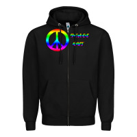 Black Peace Out Zipper Hoodie - Bettercallsaul