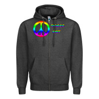 Charcoal Heather Peace Out Zipper Hoodie - Bettercallsaul