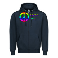 Navy Peace Out Zipper Hoodie - Bettercallsaul