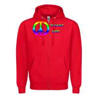 Red Peace Out Zipper Hoodie - Bettercallsaul