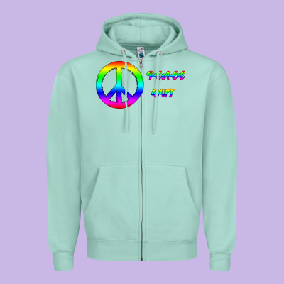 Peace Out Zipper Hoodie Designed By Bettercallsaul