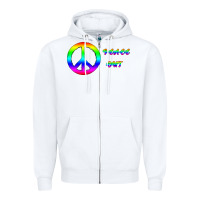 White Peace Out Zipper Hoodie - Bettercallsaul