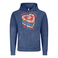 Vintage Denim happy birthday america Vintage Hoodie - MaliasSmallBusiness