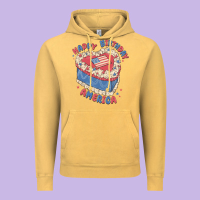 Happy Birthday America Vintage Hoodie Designed By Maliassmallbusiness
