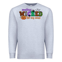 Heather Grey something wicked this way comes Premium Sweatshirt - CowGirlArtShop