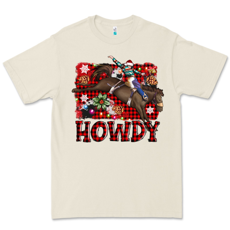 Rodeo Christmas Howdy Premium Tee by AdoDesignShop | Teevron