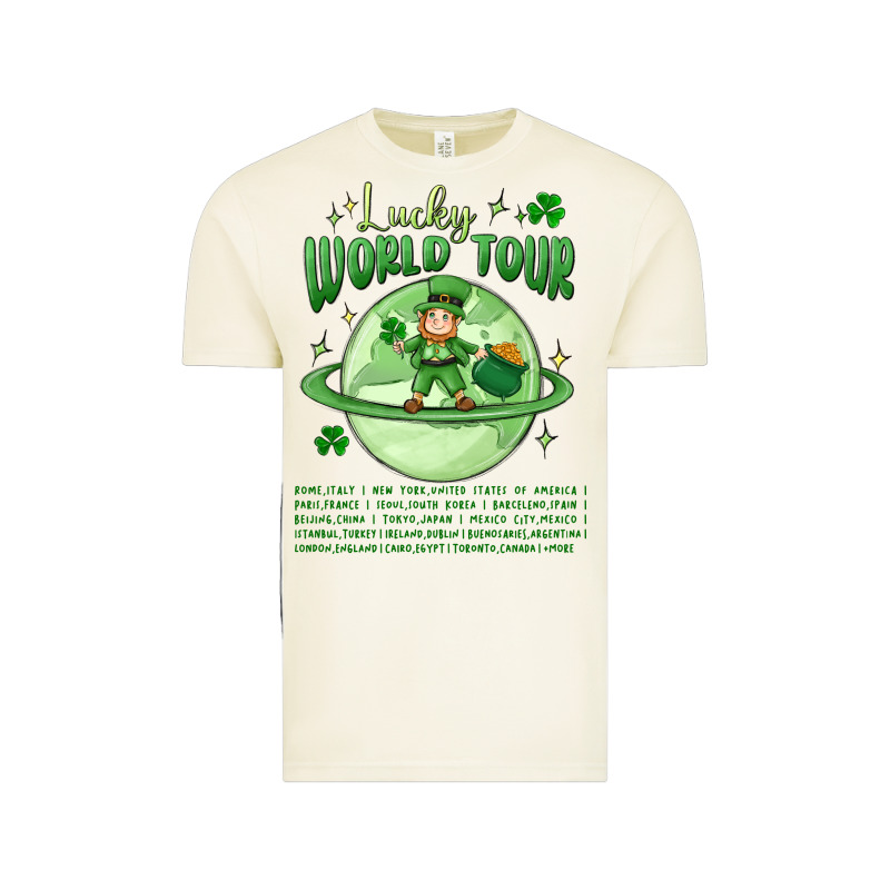 Lucky World Tour St. Patrick's Day Vintage Tee by MaliasSmallBusiness | Teevron