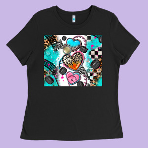 Race Heart Ladies Tee Designed By Adodesignshop