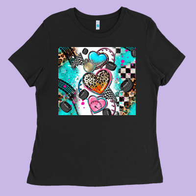 Race Heart Ladies Tee Designed By Adodesignshop