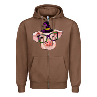 Chestnut pig with halloween Zipper Hoodie - RanaPortraitStore