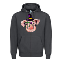 Smoke pig with halloween Zipper Hoodie - RanaPortraitStore