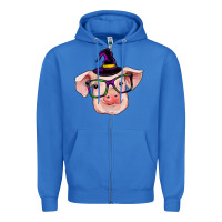 True Royal pig with halloween Zipper Hoodie - RanaPortraitStore