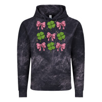 Cloud Black coquette bow clover st. patrick's day Vintage Hoodie - MaliasSmallBusiness