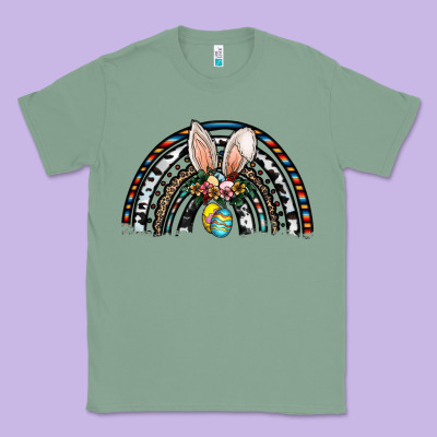 Easter Rainbow Classic Tee Designed By Cowhidedigitalart
