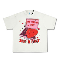 Pistachio heart record player Urban Heavy Tee - MaliasSmallBusiness