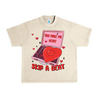 Sandshell heart record player Urban Heavy Tee - MaliasSmallBusiness
