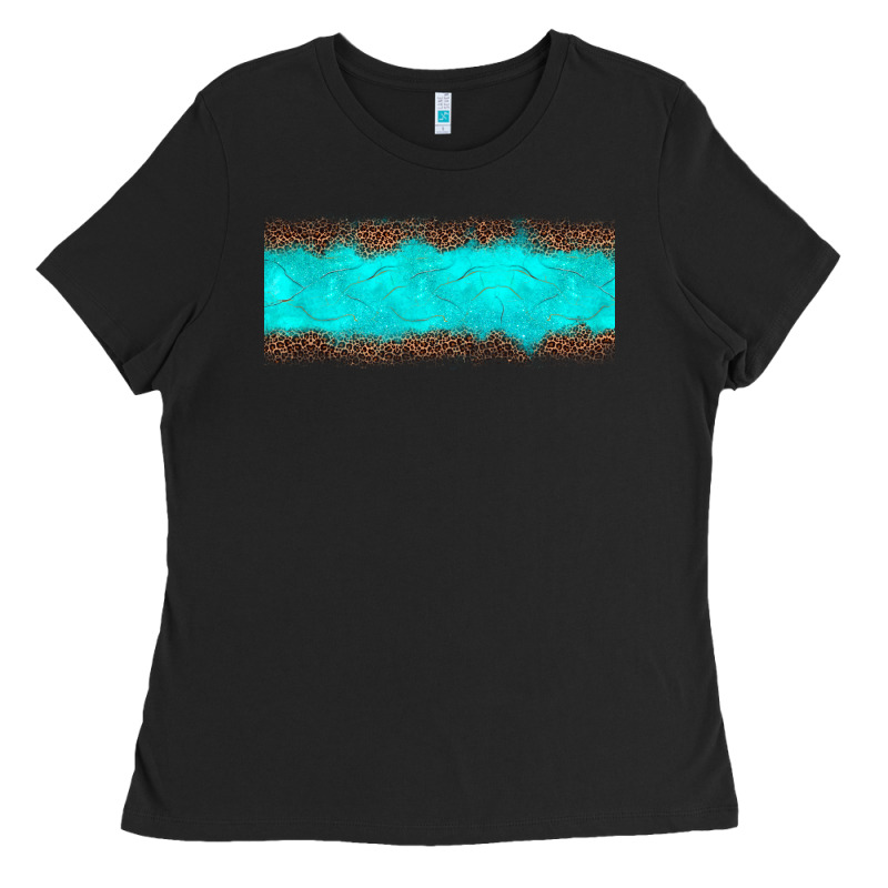 Turquoise Leopard Ladies Tee by JahusDesignShop | Teevron