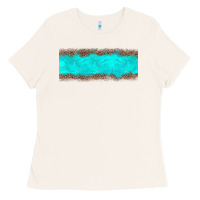 Bone turquoise leopard Ladies Tee - JahusDesignShop