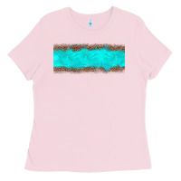 Bubblegum Pink turquoise leopard Ladies Tee - JahusDesignShop