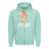 Seafoam Trust In The Lord Zipper Hoodie - Bettercallsaul