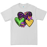 Dove Grey hearts mardi gras Premium Tee - JahusDesignShop