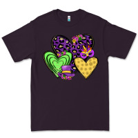 Plum hearts mardi gras Premium Tee - JahusDesignShop
