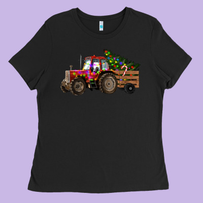 Christmas Farm Ladies Tee Designed By Ranaportraitstore