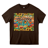 Chocolate Brown teacher vibes Heavy Core Tee - JahusDesignShop