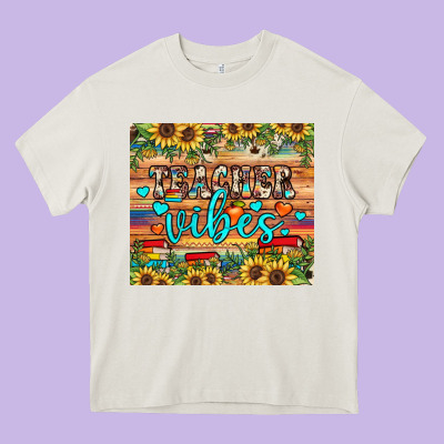 Teacher Vibes Heavy Core Tee Designed By Jahusdesignshop