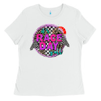White it's race day y'all Ladies Tee - AdoDesignShop