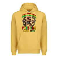 Antique Gold juneteenth free ish since 1865 Premium Hoodie - CowGirlArtShop